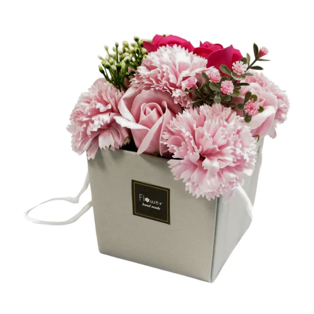 Mýdlové květiny v krabičce